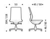 Схема Стул ICF Office 2015 26000333 F54 Современный / Скандинавский / Модерн