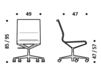 Схема Кресло ICF Office 2015 3685213 30B Современный / Скандинавский / Модерн