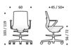 Схема Кресло ICF Office 2015 25933466 742 Современный / Скандинавский / Модерн