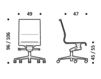 Схема Кресло ICF Office 2015 3685233 30G Современный / Скандинавский / Модерн