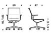 Схема Кресло ICF Office 2015 3695719 906 Современный / Скандинавский / Модерн