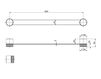 Схема Держатель для полотенец Fima - Carlo Frattini Texture F6100/60VCR Минимализм / Хай-тек