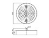 Схема Лейка душевая потолочная Zucchetti Kos Shower plus Z94141.W BEIGE Минимализм / Хай-тек