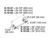 Схема Держатель для полотенец Revival Kohler 2015 K-16148-BN Современный / Скандинавский / Модерн