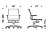 Схема Кресло ICF Office 2015 3695537 07N Современный / Скандинавский / Модерн