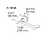 Схема Держатель для полотенец Fairfax Kohler 2015 K-12155-2BZ Современный / Скандинавский / Модерн
