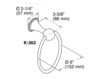 Схема Держатель для полотенец Finial Traditional Kohler 2015 K-363-BV Современный / Скандинавский / Модерн