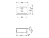 Схема Раковина накладная SUBWAY 60 S Villeroy & Boch Kitchen 3309 01 JO Современный / Скандинавский / Модерн