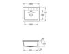 Схема Раковина накладная SUBWAY 60 S Villeroy & Boch Kitchen 3309 01 KD Современный / Скандинавский / Модерн