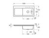 Схема Раковина накладная SUBWAY 60 XL Villeroy & Boch Kitchen 6719 01 TR Современный / Скандинавский / Модерн