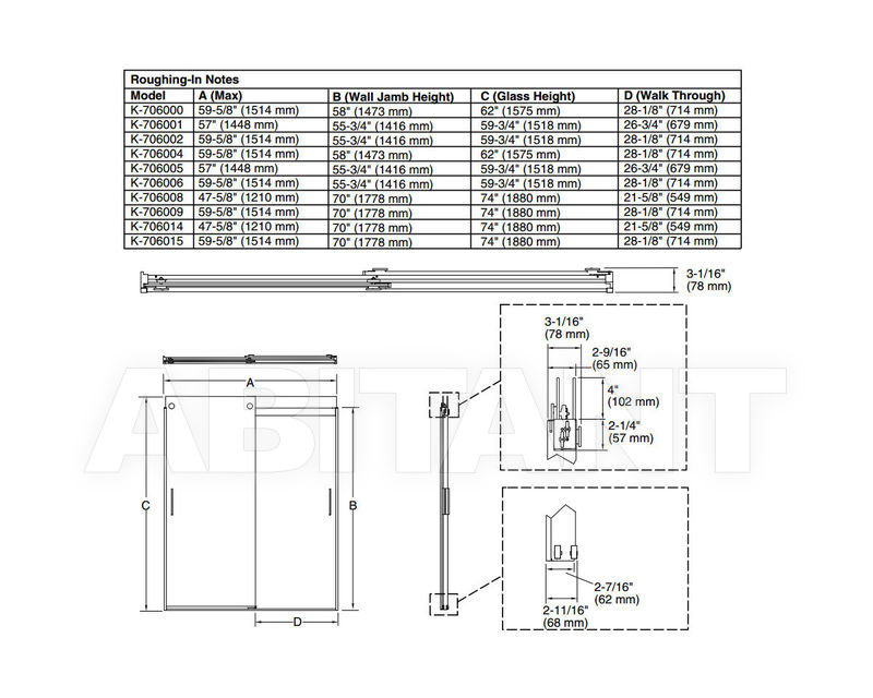 Шторка для ванны Levity стекло / акрил Kohler K-706001-L ...