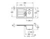 Схема Раковина накладная FLAVIA 45 Villeroy & Boch Kitchen 3306 01 J0 Современный / Скандинавский / Модерн