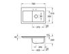 Схема Раковина накладная SUBWAY 45 Villeroy & Boch Kitchen 6714 02 S5 Современный / Скандинавский / Модерн