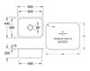 Схема Раковина накладная CISTERNA 60C Villeroy & Boch Kitchen 6706 02 i2 Современный / Скандинавский / Модерн