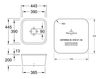 Схема Раковина накладная CISTERNA 50 Villeroy & Boch Kitchen 6703 01 i2 Современный / Скандинавский / Модерн