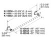 Схема Держатель для полотенец Devonshire Kohler 2015 K-10552-BN Современный / Скандинавский / Модерн