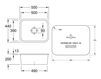 Схема Раковина встраиваемая CISTERNA 60C Villeroy & Boch Kitchen 6706 01 FU Современный / Скандинавский / Модерн