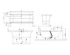 Схема Ванна Squaro Edge 12 Villeroy & Boch Bathroom and Wellness UBQ170SQE2DV-01 Современный / Скандинавский / Модерн