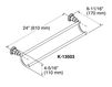 Схема Держатель для полотенец Kelston Kohler 2015 K-13503-CP Современный / Скандинавский / Модерн