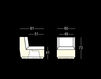Схема Кресло для террасы BIG CUT MODULE Plust LIGHTS 8280 A4182+GREEN Минимализм / Хай-тек