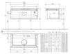 Схема Тумба под раковину LEGATO Villeroy & Boch Bathroom and Wellness B104 00 Современный / Скандинавский / Модерн