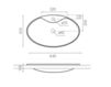 Схема Раковина накладная Wave The Bath Collection Porcelana 4007 Современный / Скандинавский / Модерн