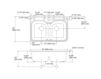 Схема Раковина встраиваемая Langlade Kohler 2015 K-6626-6U-FT Современный / Скандинавский / Модерн