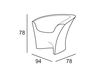 Схема Кресло для террасы OHLA Plust FURNITURE 6238 L4 Минимализм / Хай-тек