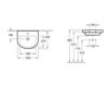 Схема Раковина подвесная SUBWAY 2.0 Villeroy & Boch Bathroom and Wellness 7316 5G Современный / Скандинавский / Модерн