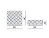 Схема Пуф Cipriani Vittoria Frigerio by Frigerio Poltrone e Divani 2015 VF9603 Ар-деко / Ар-нуво / Американский