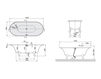 Схема Ванна CETA Duo Villeroy & Boch Bathroom and Wellness UBQ 190 CEA 7B0V-XX Современный / Скандинавский / Модерн