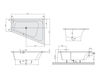 Схема Угловая ванна LOOP & FRIENDS SQUARE Villeroy & Boch Bathroom and Wellness UBA 175 LFS 9REV-XX Современный / Скандинавский / Модерн