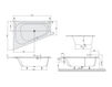 Схема Угловая ванна LOOP & FRIENDS OVAL Villeroy & Boch Bathroom and Wellness UBA 175 LFO 9LIV-XX Современный / Скандинавский / Модерн