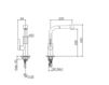 Схема Смеситель для кухни Elio Dornbracht Pull-out 33 870 791-00 Современный / Скандинавский / Модерн