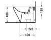 Схема Биде напольное Duravit 2015 228410 00 00 Современный / Скандинавский / Модерн