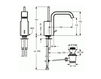 Схема Смеситель для раковины Jado Glance A5333AA Минимализм / Хай-тек