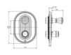 Схема Встраиваемый смеситель Jado Perlrand Cristal H3967A4 Минимализм / Хай-тек