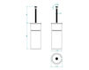 Схема Щетка для туалета THG MONTE CARLO PORCELAINE OR BLANC U8C.4700C Ампир / Барокко / Французский