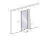 Схема Дверь стеклянная Res Italia Doorscollection Levia 2 Современный / Скандинавский / Модерн