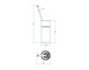 Схема Щетка для туалета THG PÉTALE DE CRISTAL CLAIR U6A.4700 Современный / Скандинавский / Модерн