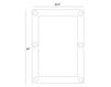 Схема Зеркало настенное Baldwin  Arteriors Home  MIRRORS 2205 Современный / Скандинавский / Модерн