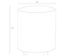 Схема Пуф Mosquito Small  Arteriors Home  FURNITURE 6751 Современный / Скандинавский / Модерн