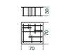 Схема Столик журнальный Gallotti&Radice srl 2014 Tetris 70 x 70 Минимализм / Хай-тек