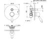 Схема Встраиваемый смеситель Bongio Turandot 10529CRPR Минимализм / Хай-тек