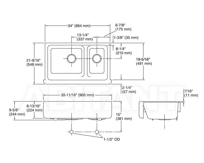 Раковина встраиваемая Whitehaven белая Kohler K64270 , каталог