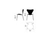 Схема Стул SERIES 7 Fritz Hansen A/S 2016 3107 lac Современный / Скандинавский / Модерн
