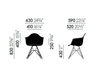 Схема Стул с подлокотниками DAR Vitra. 2016 440 320 00 Современный / Скандинавский / Модерн