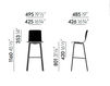 Схема Барный стул HAL Ply Stool High Vitra. 2016 440 223 00 Современный / Скандинавский / Модерн