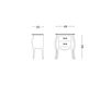 Схема Тумбочка FREDA Tonin Casa Classic Home 3803E S61 Классический / Исторический / Английский