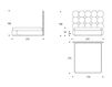 Схема Кровать PASCAL 210 HIGH Smania Industria mobili spa Master Mood LTPASCAL03 Современный / Скандинавский / Модерн